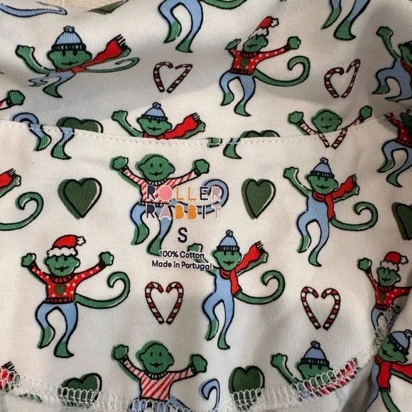 Roller Rabbit Merry Monkey Print Pajama Set - Picture 3 of 4
